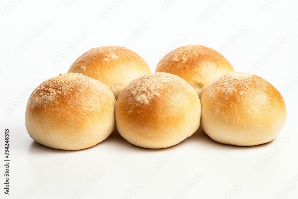 bun bread closeup isolated on white background bun bread closeup isolated on white background