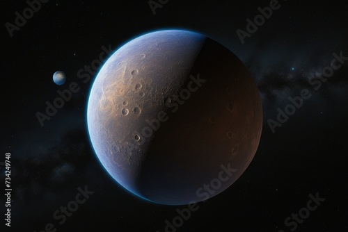 a high quality photograph of a mercury planet isolated on a white or transparent background