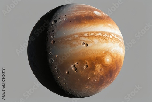 a high quality photograph of a mercury planet isolated on a white or transparent background