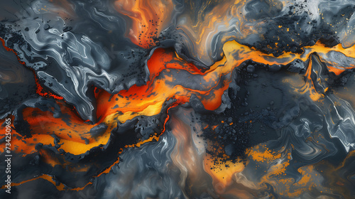 Dark Lava Ripples Abstract Background