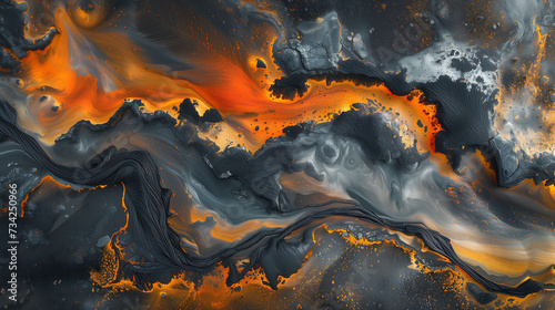 Fluid Lava Contrast Abstract Background