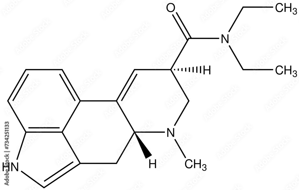 Lysergsäurediethylamin LSD Chemie Strukturformel