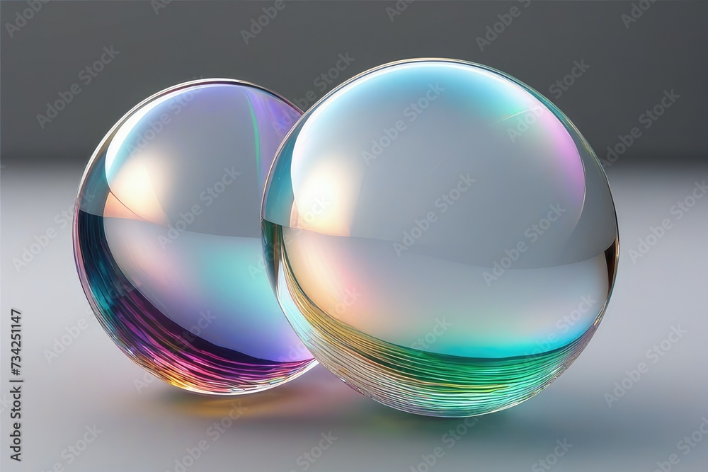 a high quality stock photograph of a 3d crystal glass bubble with refraction and holographic effect isolated on transparent or white background a high quality stock photograph of a 3d crystal glass bubble with refraction and holographic effect isolated on transparent or white background