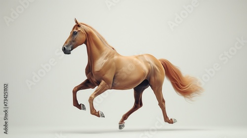 A beautiful image of a horse isolated on a plain white background. horse on a white background
