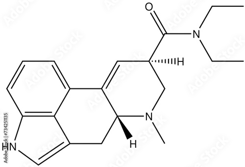 Lysergsäurediethylamin LSD Chemie Strukturformel photo