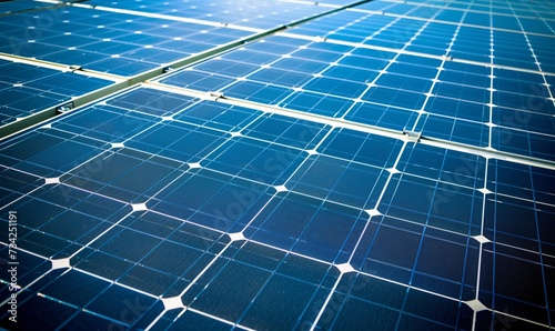 a close up of solar panels