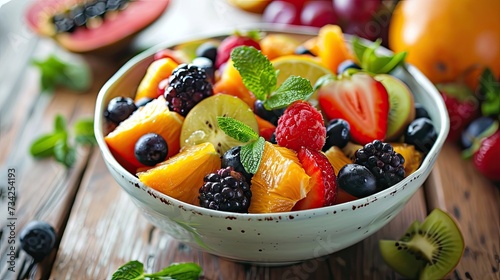 bowl of fruit salad  healthy breakfast