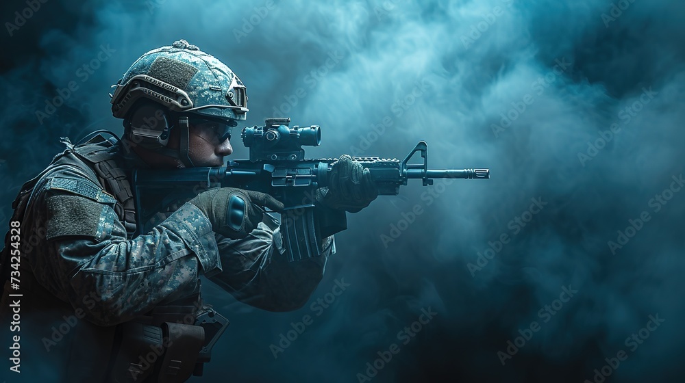 rangers during the military operation. anti terrorism military concept. rangers during the military operation. anti terrorism military concept.