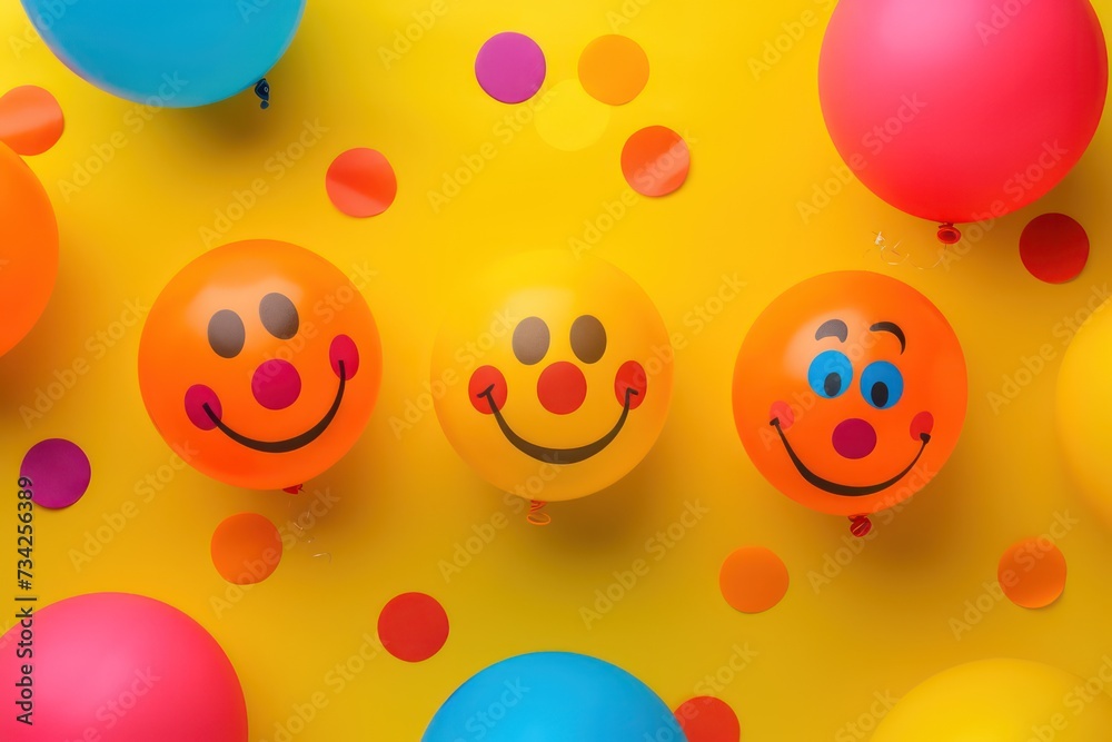 Fototapeta premium Background for April Fools' Day. April first. Copy space for design