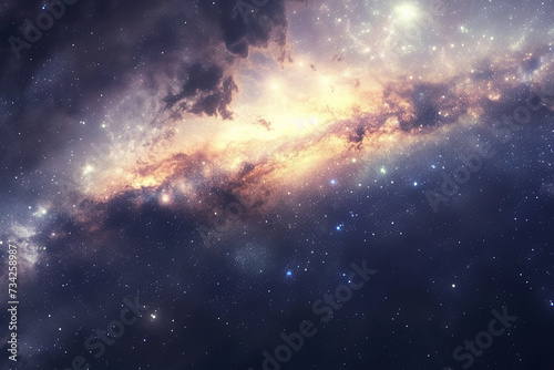 Nebulosa cósmica y estrellas en el espacio profundo (Generative AI)  © Oscar