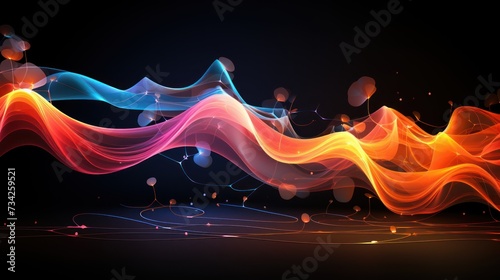 Abstract background with texture lines and shapes.