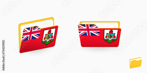 Bermuda flag on two type of folder icon.
