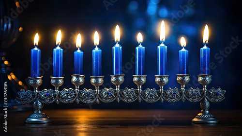 menorah hanukkah candle photo