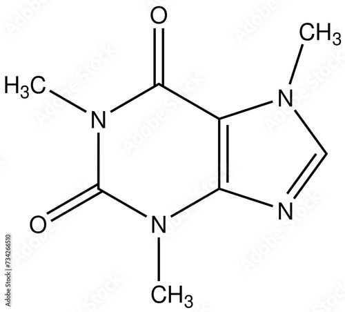Koffein Coffein Kaffee Chemie Strukturformel