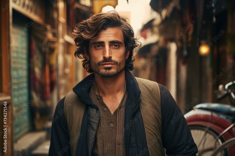 Vibrant Pakistani guy suit. Style model. Generate Ai Vibrant Pakistani guy suit. Style model. Generate Ai