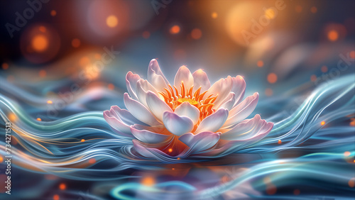 spirit lotus, lighting, high frequency, mind fullness photo