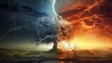 effects of climate change on weather patterns, including extreme events like hurricanes and droughts generative ai
