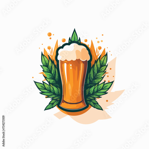 Beer in cartoon, doodle style. Image for t-shirt, web, mobile apps and ui. Isolated 2d vector illustration in logo, icon, sketch style, Eps 10. AI Generative