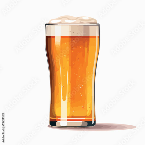 Beer in cartoon, doodle style. Image for t-shirt, web, mobile apps and ui. Isolated 2d vector illustration in logo, icon, sketch style, Eps 10. AI Generative