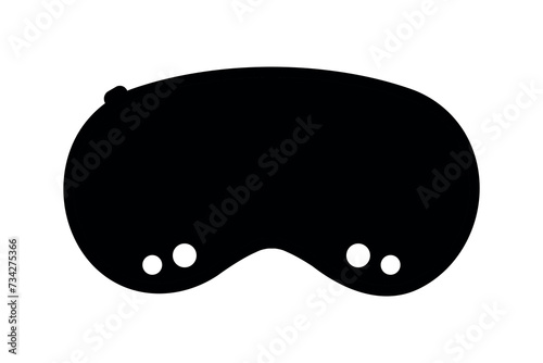 VR virtual reality goggles virtual reality device, 360 VR modern helmet vector icon isolated on white background. Next generation augmented reality icon, flat vector icon for apps and websites
