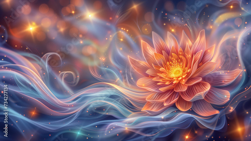 spirit lotus, lighting, high frequency, mind fullness photo