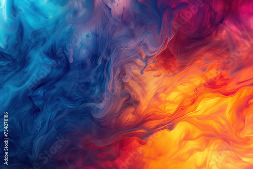 A mesmerizing blend of vibrant colors swirling together.