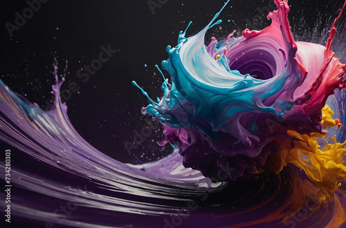 Colorful paint splash abstract background