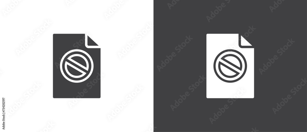 Corrupted file icon, Cross on paper vector, Vector File attention sign with setting mark icon. The attention symbol. Flat attention Vector illustration. Corrupted file icon, Cross on paper vector, Vector File attention sign with setting mark icon. The attention symbol. Flat attention Vector illustration.