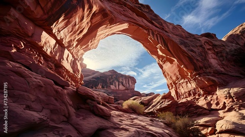 a large arch in the side of a mountain
