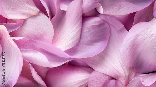 Macro detail of cyclamen petals, with a soft focus, pink natural floral background banner © vannet
