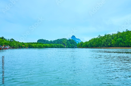 The boat tour in Ao Phang Nga National Park, Thailand photo
