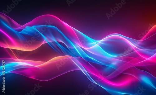 Dynamic colorful light wave lines