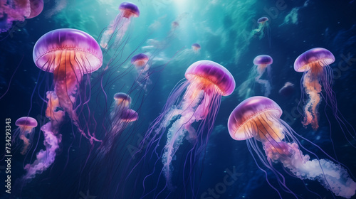 Jellyfish in the sea