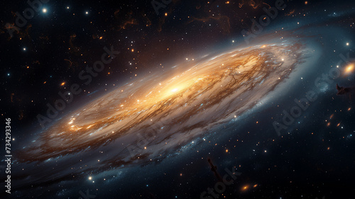 Galaxy in cosmic splendor. Astronomy, stars, universe, celestial beauty