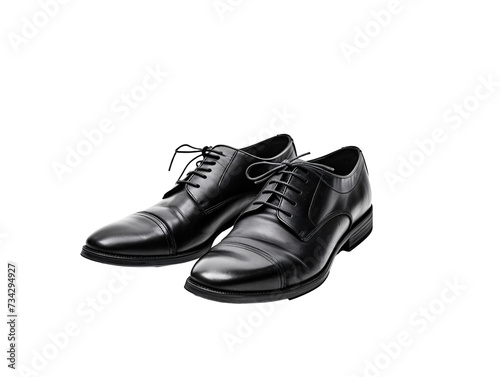 a pair of black shoes