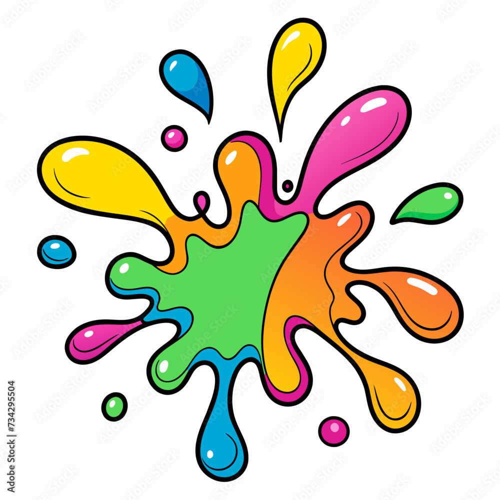illustration of a splash of paint illustration of a splash of paint