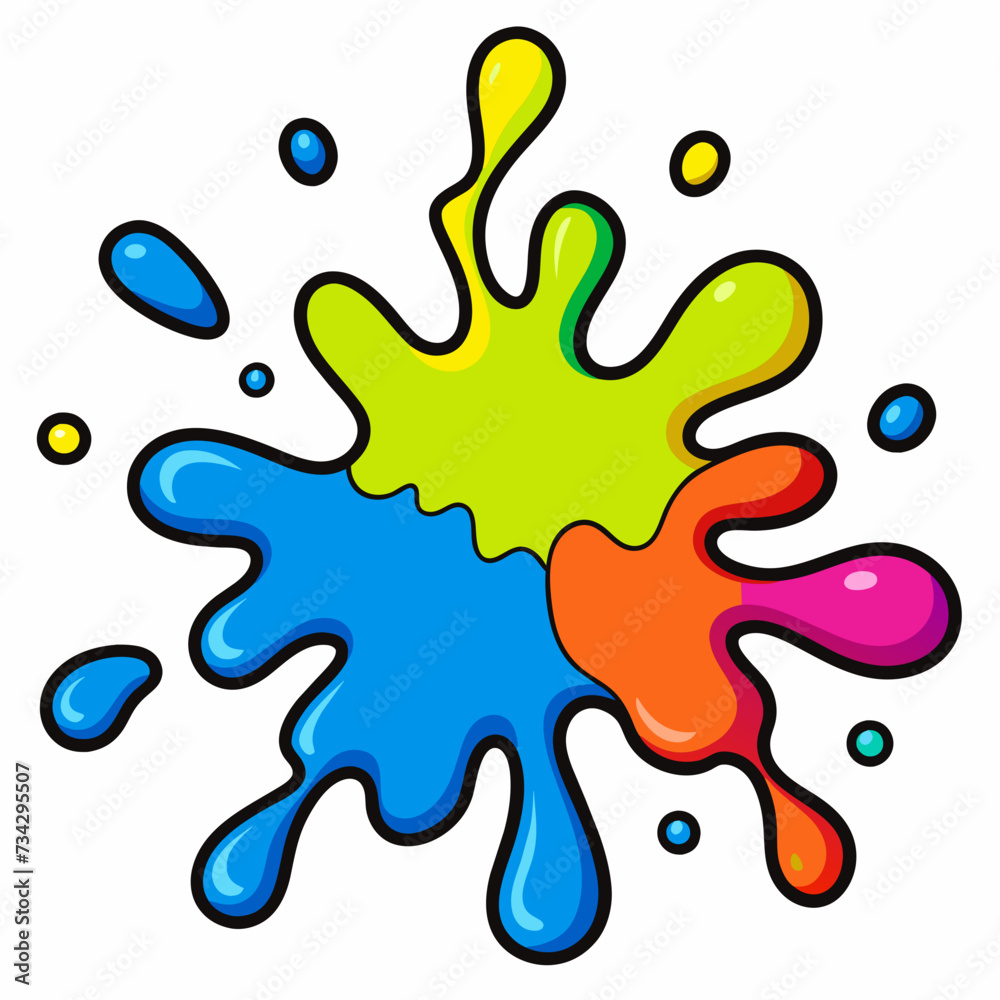 Fototapeta premium illustration of a splash of paint