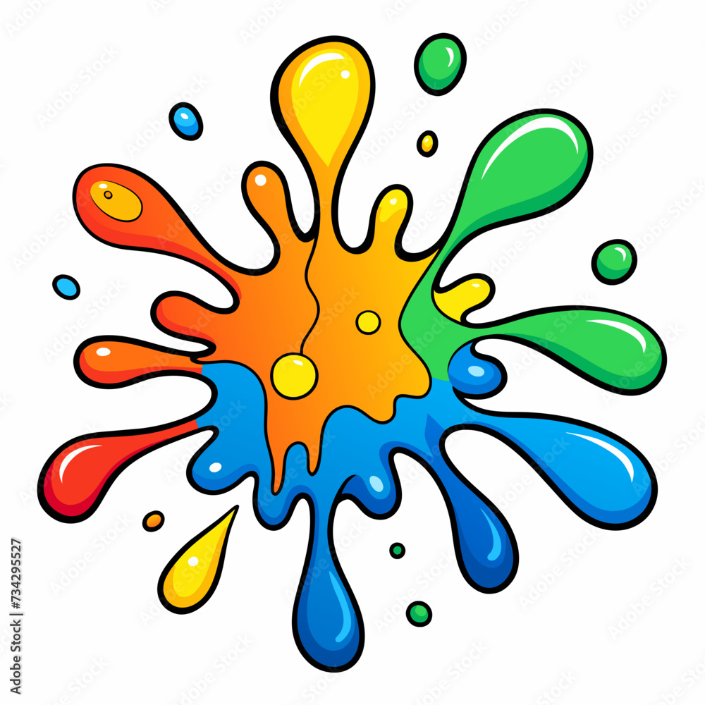 Fototapeta illustration of a splash of paint