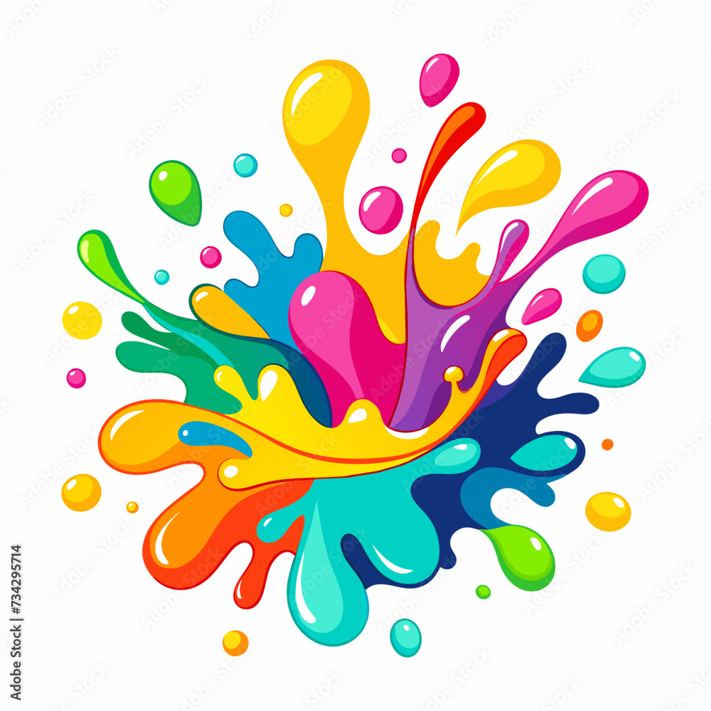 illustration of a splash of paint illustration of a splash of paint