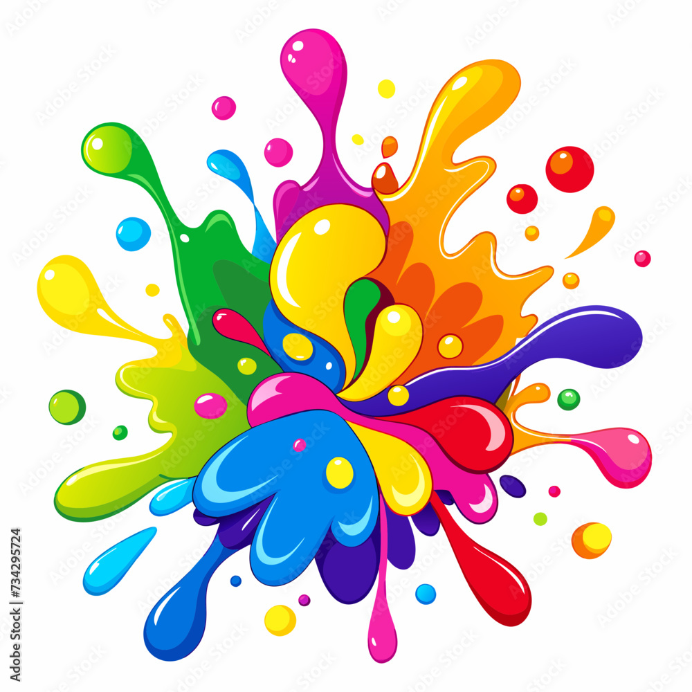 illustration of a splash of paint illustration of a splash of paint