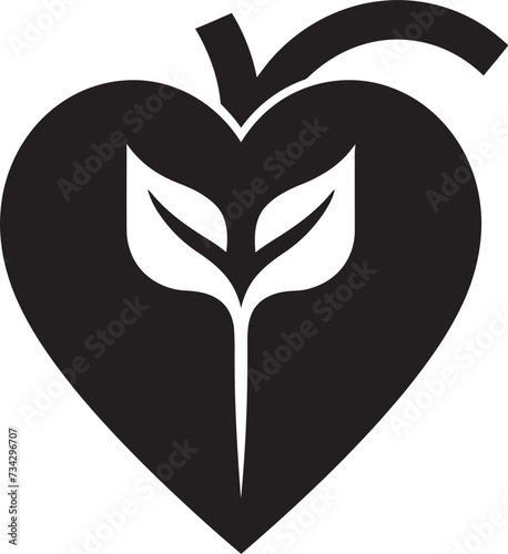 Intricate Heart Silhouette Decorative Element in Vector Art Stylish Minimalist Heart Abstract Black Design Symbol