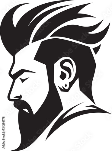 Shadows of Soul Contemporary Vector Graphics of Black Man Face Silhouette Sonata Refined Abstract Man Face Vector Element