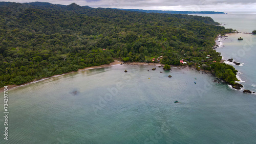 Foto aérea en la Costa Pacífica Colombiana,  en el Departamento del Chocó photo