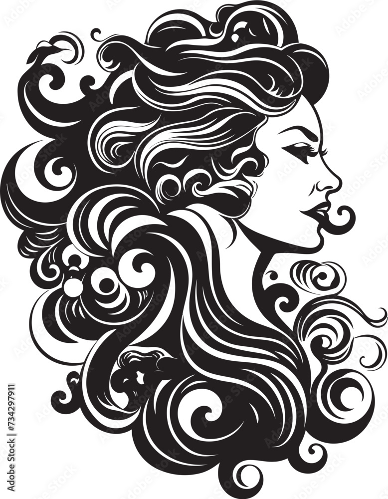 Ink Noir Serenade Intriguing Vector Design of Black Woman Face Obsidian Essence Contemporary Black Woman Face Vector Element Ink Noir Serenade Intriguing Vector Design of Black Woman Face Obsidian Essence Contemporary Black Woman Face Vector Element