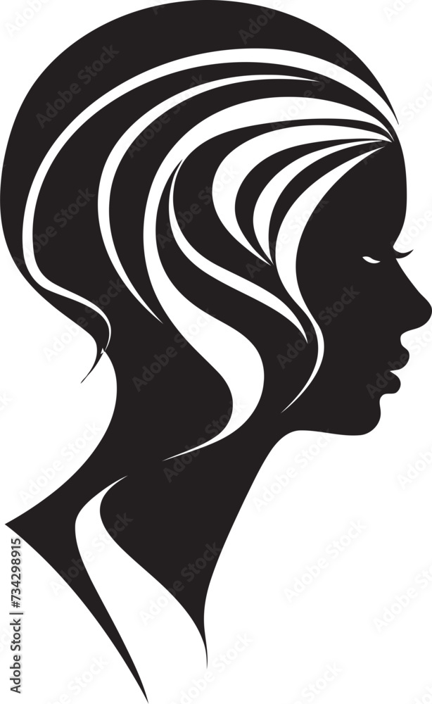 Chic Contours Minimalistic Vector Design of Black Woman Face Obsidian Obsession Refined Black Abstract Woman Face Chic Contours Minimalistic Vector Design of Black Woman Face Obsidian Obsession Refined Black Abstract Woman Face