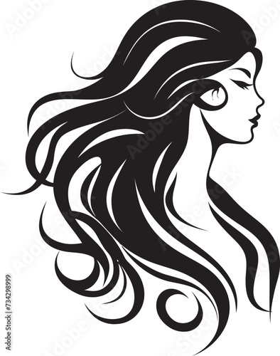 Ink Noir Identity Minimalistic Black Woman Face Icon Elegant Shadow Profile Intriguing Abstract Woman Face Vector Design