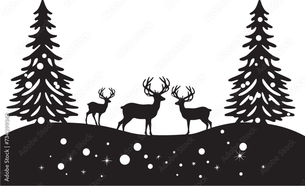 Midnight Mistletoe Elegant Vector Christmas Card Graphic Ink Holiday Joy Contemporary Black Christmas Card Design Midnight Mistletoe Elegant Vector Christmas Card Graphic Ink Holiday Joy Contemporary Black Christmas Card Design