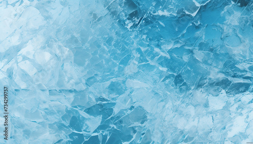 Abstract ice crystal pattern on blue background, a winter masterpiece generated by AI