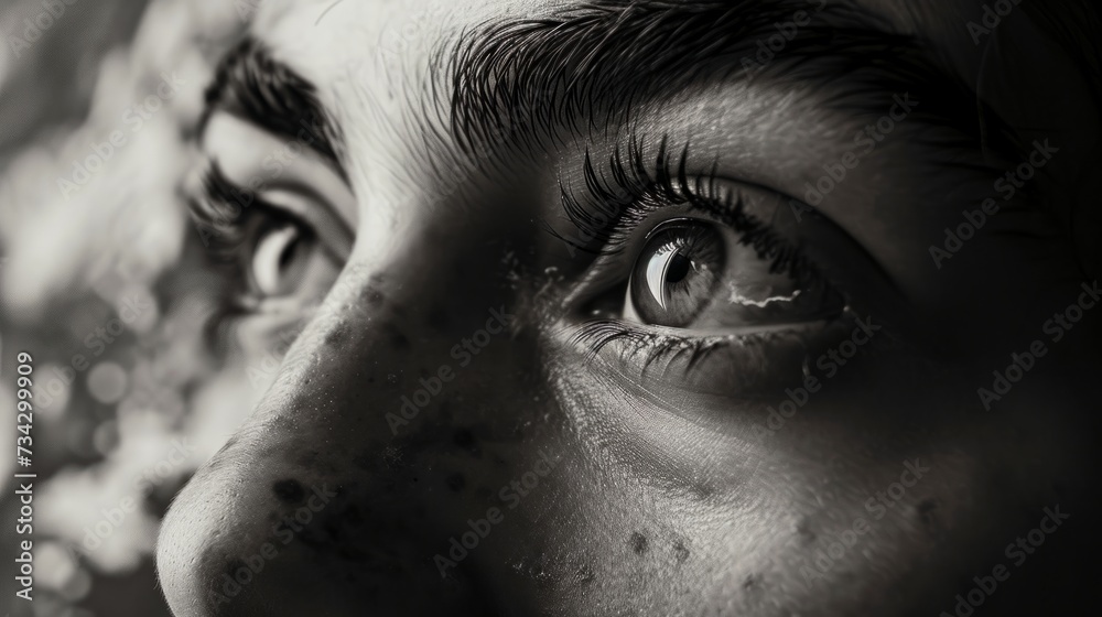 Fototapeta premium intrigue in the eyes of a student, clearly inspired by the creativity on display in a contemporary art section. generative ai