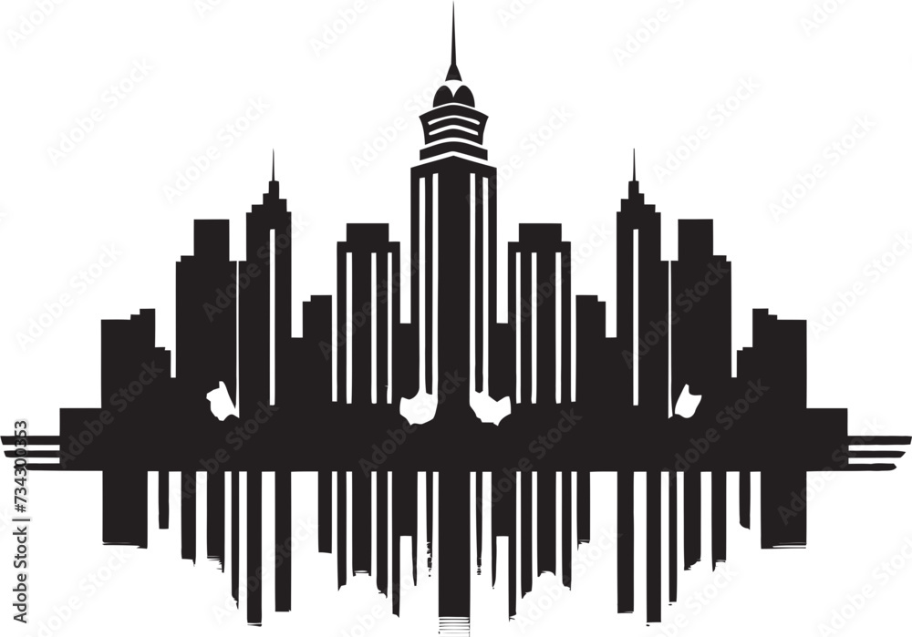 Silent Structures Minimalistic Black Cityscape Graphic Mystic Urban Atmosphere Intriguing Vector Graphic Silent Structures Minimalistic Black Cityscape Graphic Mystic Urban Atmosphere Intriguing Vector Graphic